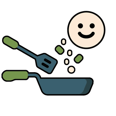 Stylistische kochende Pfanne