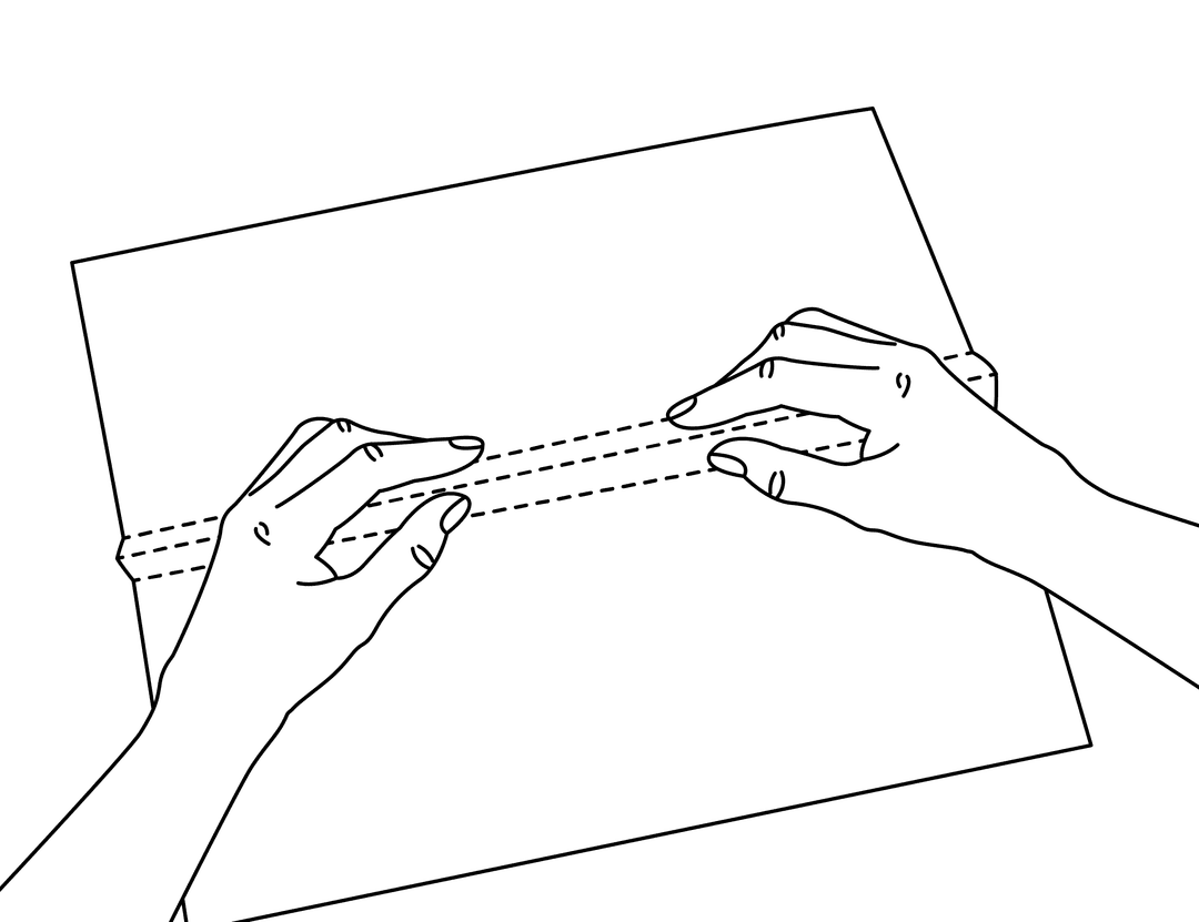 Schritt 1 - Falte nachziehen